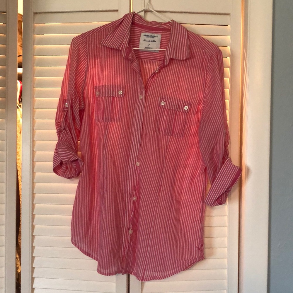 American Eagle button up size 6